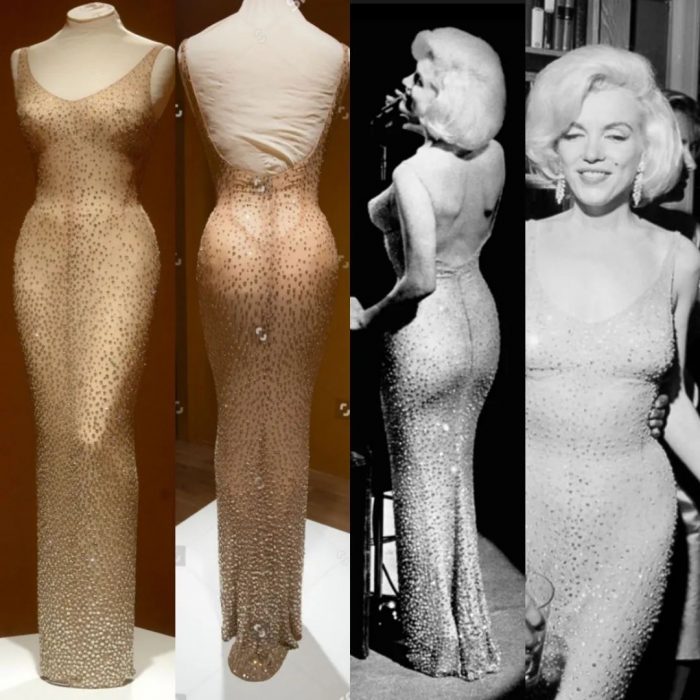 Kim Kardashian wearing Marilyn Monroe's iconic dress